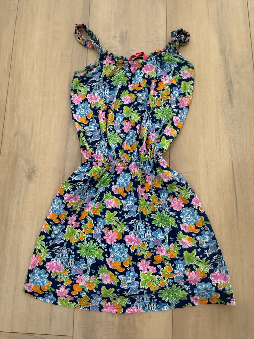 Disney/ Lily Pulitzer Navy Tropical Mickey Mouse Dress with Built-In Shorts